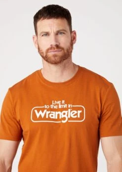 Wrangler TEE - T-Shirt Print - Nutmeg Brown -Deutschland Wrangler Verkaufs-Shop 000c305840c84c30ac284d9d7db26ad6