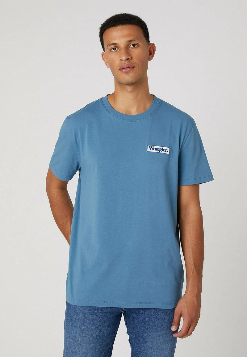 Wrangler LOGO TEE - T-Shirt Basic - Captains Blue 1 Wrangler LOGO TEE - T-Shirt Basic - Captains Blue