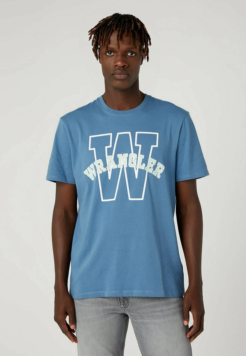Wrangler GRAPHIC TEE - T-Shirt Print - Captains Blue 1 Wrangler GRAPHIC TEE - T-Shirt Print - Captains Blue