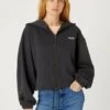 Wrangler ZIP HOODIE - Sweatjacke - Faded Black