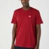 Wrangler SIGN OFF TEE - T-Shirt Basic - Rhubarb Red