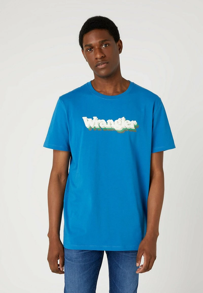 Wrangler GRAPHIC TEE - T-Shirt Print - Deep Water 1 Wrangler GRAPHIC TEE - T-Shirt Print - Deep Water