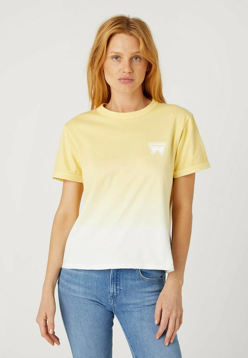 Wrangler RINGER - T-Shirt Print - Pale Banana 6 Wrangler RINGER - T-Shirt Print - Pale Banana – Bild 6