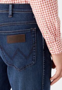 Wrangler TEXAS - Jeans Slim Fit - Dark-blue Denim -Deutschland Wrangler Verkaufs-Shop 4b4f8eb9a6bc4f6fb5b490b24db09640