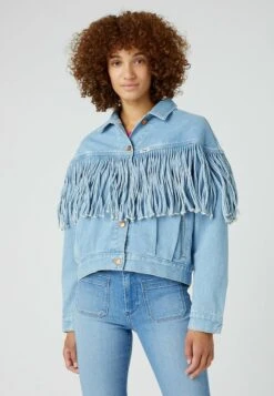 Wrangler WESTERN FRINGE - Jeansjacke - Cloud Nine