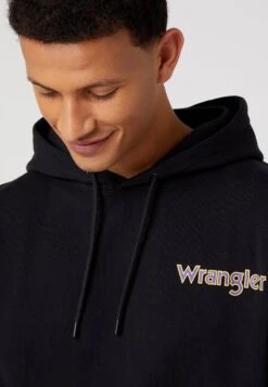 Wrangler GRAPHIC HOODIE - Kapuzenpullover - Black -Deutschland Wrangler Verkaufs-Shop 4bae0e0d89504f29a41344aabc4cedb7