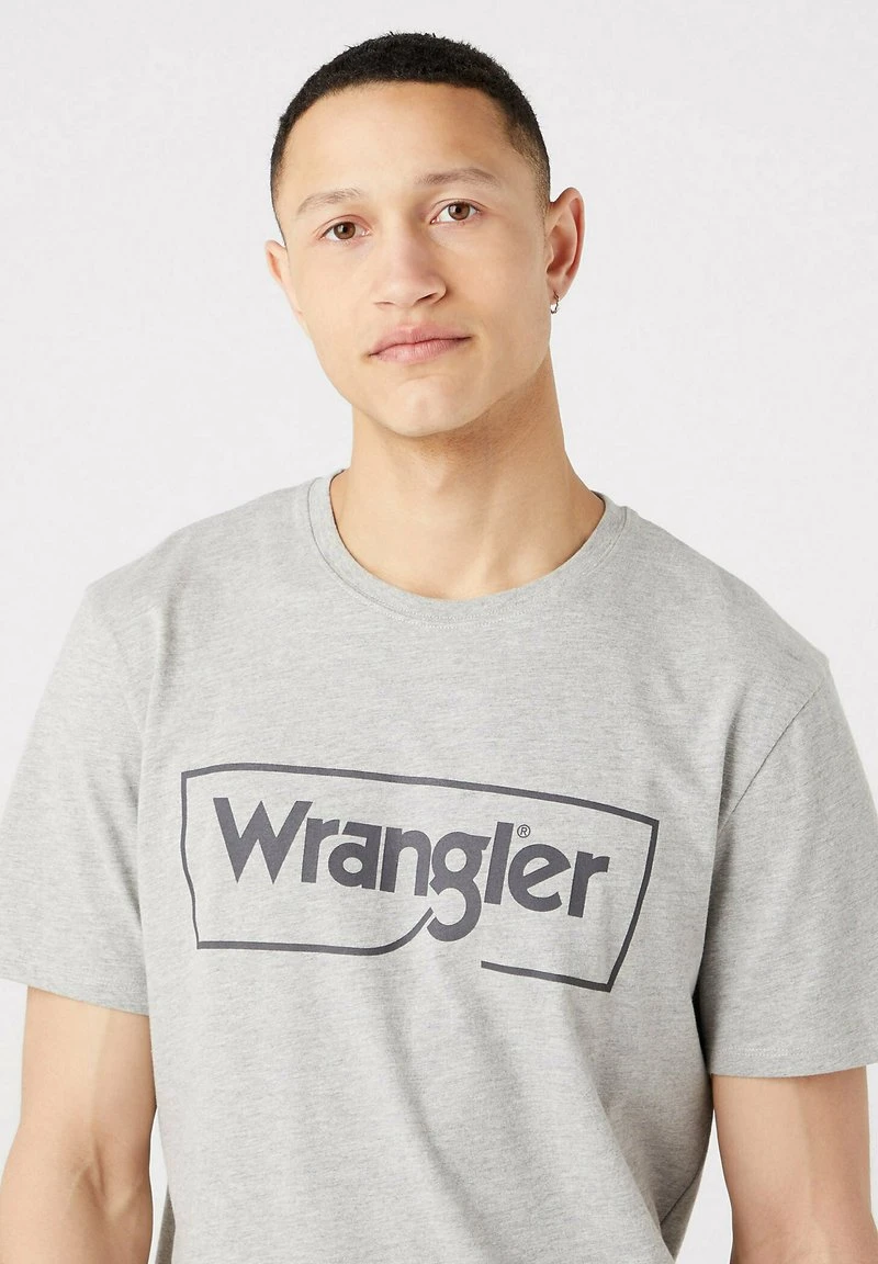 Wrangler FRAME LOGO - T-Shirt Print - Mid Grey Melee 4 Wrangler FRAME LOGO - T-Shirt Print - Mid Grey Melee – Bild 4