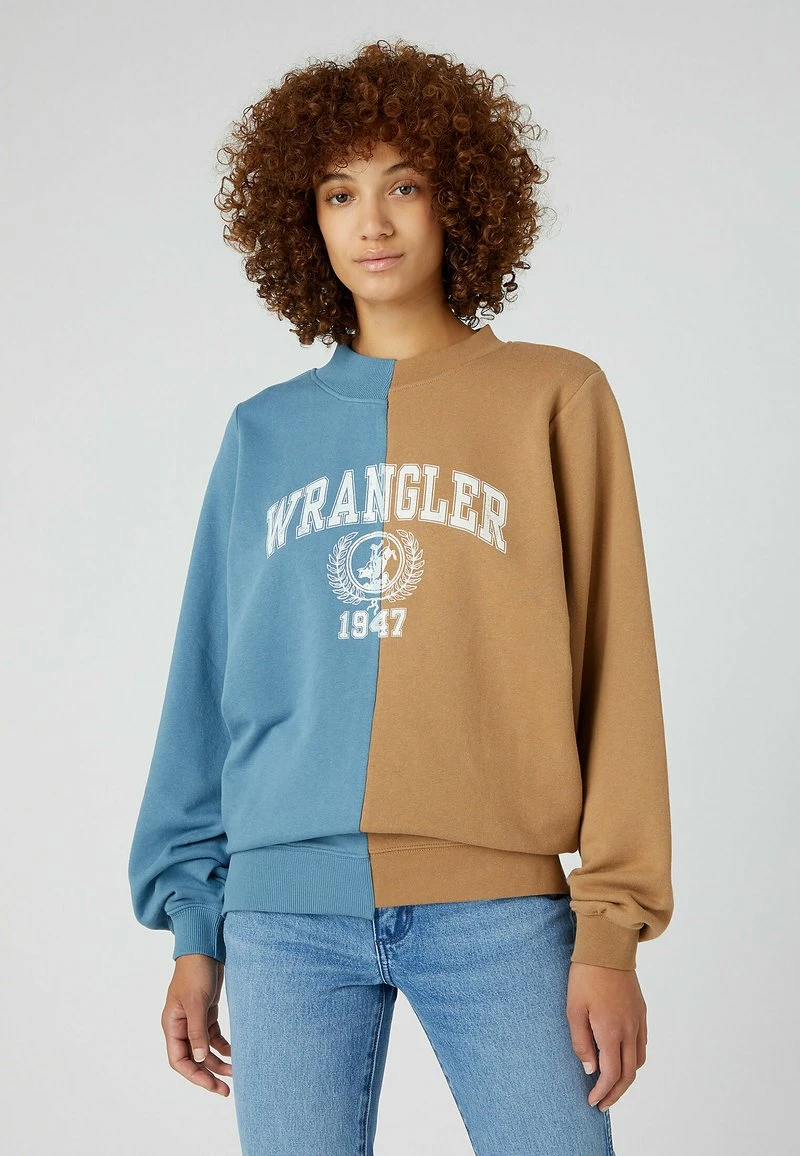 Wrangler 2WAY CREW - Sweatshirt - Captains Blue 1 Wrangler 2WAY CREW - Sweatshirt - Captains Blue