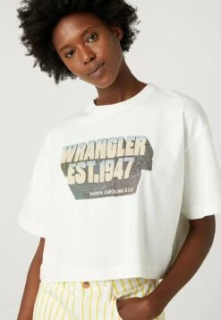Wrangler BOXY - T-Shirt Print - Worn White -Deutschland Wrangler Verkaufs-Shop 5c5c233f063f4f0cb72e668ac239e385