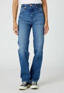 Wrangler MOM - Jeans Straight Leg - Smoke Sea