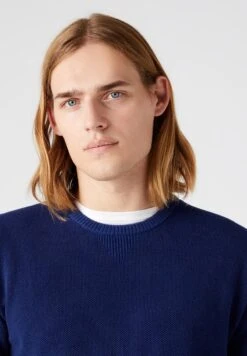 Wrangler TWO TONE - Strickpullover - Medieval Blue -Deutschland Wrangler Verkaufs-Shop 6af24fafb79b41e1b5e0095fa7a4e2da