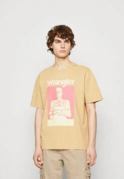 Wrangler CASEY JONES TEE - T-Shirt Print - Taos Taupe