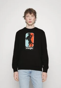 Wrangler LOGO CREW - Sweatshirt - Faded Black