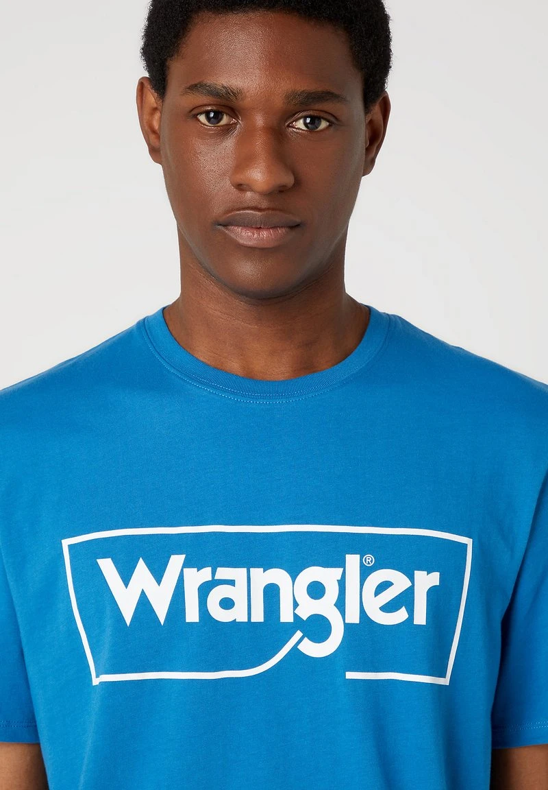 Wrangler FRAME LOGO - T-Shirt Print - Deep Water 4 Wrangler FRAME LOGO - T-Shirt Print - Deep Water – Bild 4