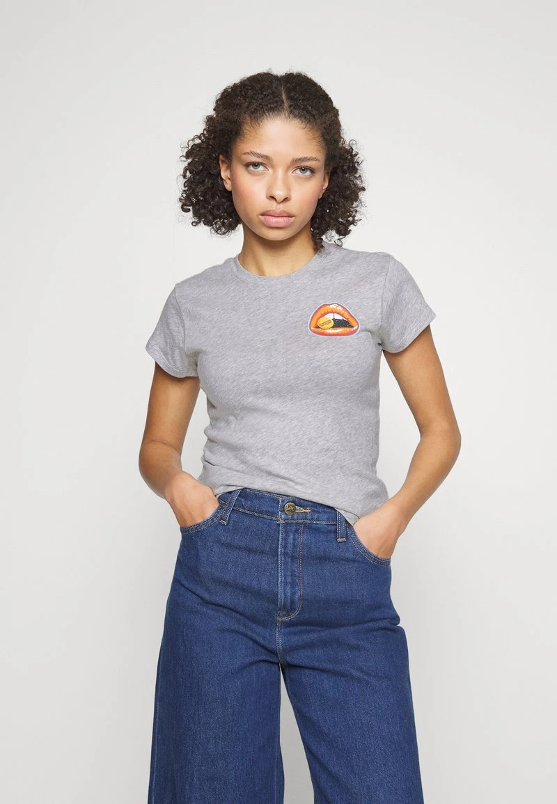 Wrangler SHRUNKEN BAND TEE - T-Shirt Print - Light Grey 1 Wrangler SHRUNKEN BAND TEE - T-Shirt Print - Light Grey