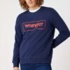 Wrangler FRAME LOGO CREW - Sweatshirt - Navy