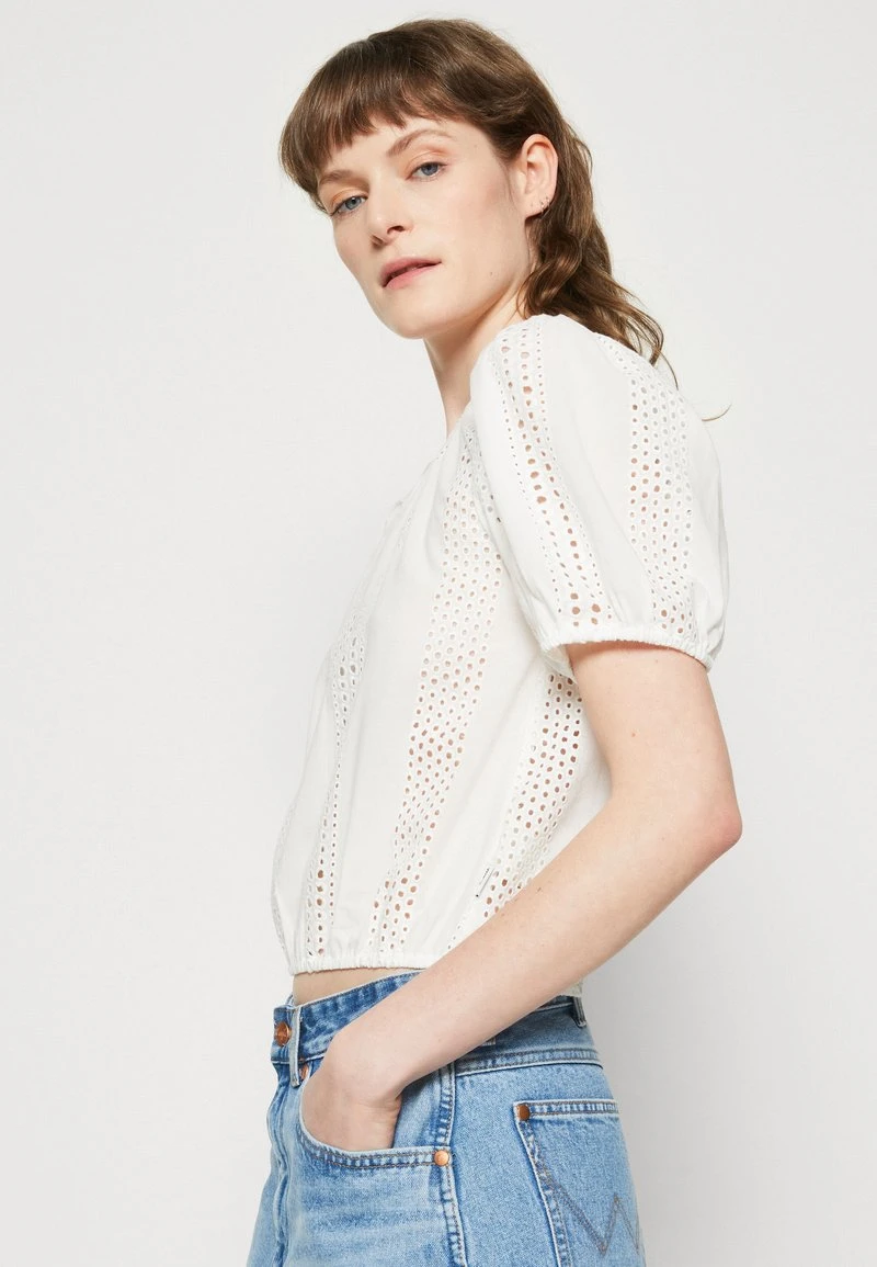 Wrangler SUMMER PUFF - T-Shirt Print - White 4 Wrangler SUMMER PUFF - T-Shirt Print - White – Bild 4