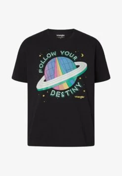 Wrangler T-Shirt Print - Black -Deutschland Wrangler Verkaufs-Shop b6c12608e9854b568ad88b0f1c7cfca2