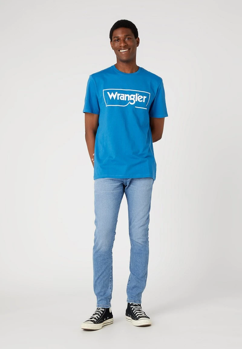 Wrangler FRAME LOGO - T-Shirt Print - Deep Water 2 Wrangler FRAME LOGO - T-Shirt Print - Deep Water – Bild 2