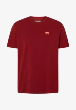 Wrangler SIGN OFF TEE - T-Shirt Basic - Rhubarb Red -Deutschland Wrangler Verkaufs-Shop cd7d581a020c4625bd1407f3eab517fc