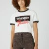 Wrangler RINGER - T-Shirt Print - Faded Black