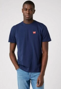 Wrangler SIGN OFF TEE - T-Shirt Basic - Navy -Deutschland Wrangler Verkaufs-Shop f3cbd73b8ebd419f947b0c80e584ef28 1